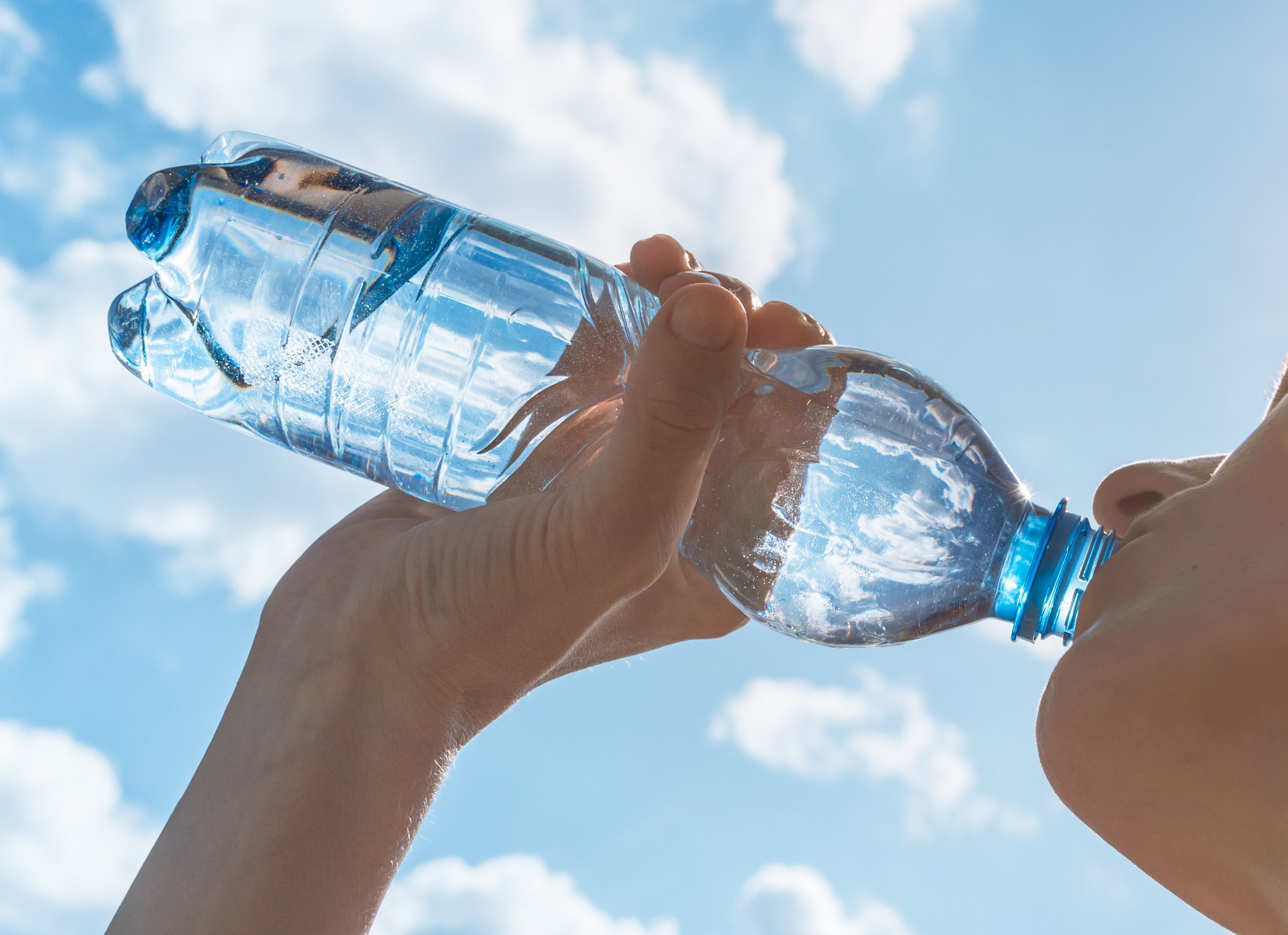 Woman drinking water